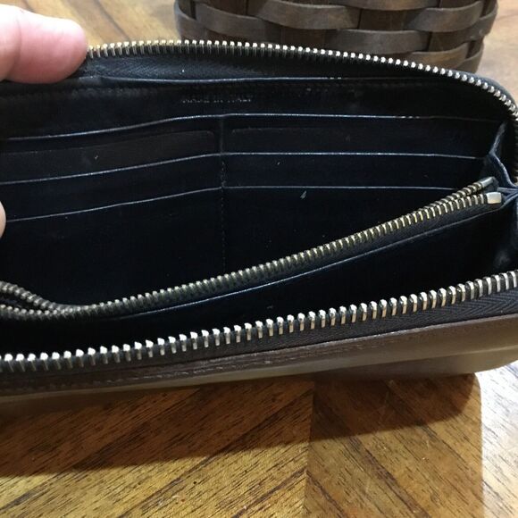 Prada Womens Zip Around Logo Leather Continental Wallet *PROJECT * DAMAGED - Picture 15 of 16